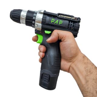 دریل شارژی ۱۲ ولت تک باطری PAP CD1201
